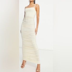 Club London runched midi cami dress